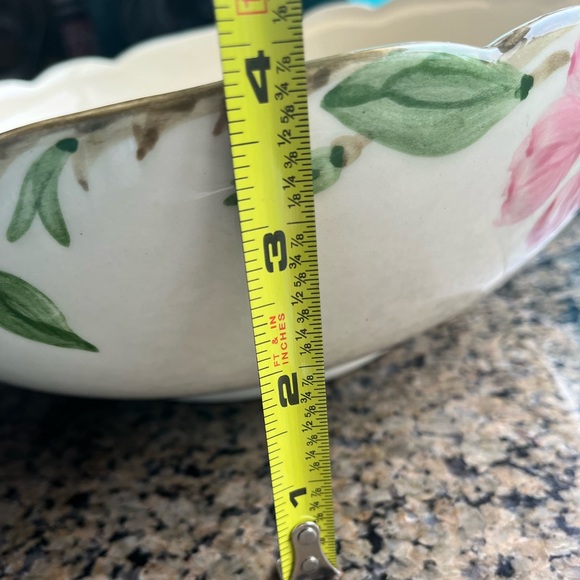 Large Salad Bowl Franciscan Pottery California Mid Century Desert Rose Pattern - Picture 9 of 10